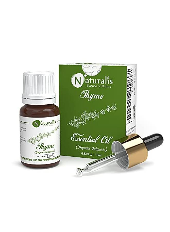 Naturalis زيت الزعتر العطري من جوهر الطبيعة 100% نقي وغير مخفف ودرجة علاجية طبيعية لحالات الجلد والتنفس الواضح والسعال ونمو الشعر 10 مل - Image 2