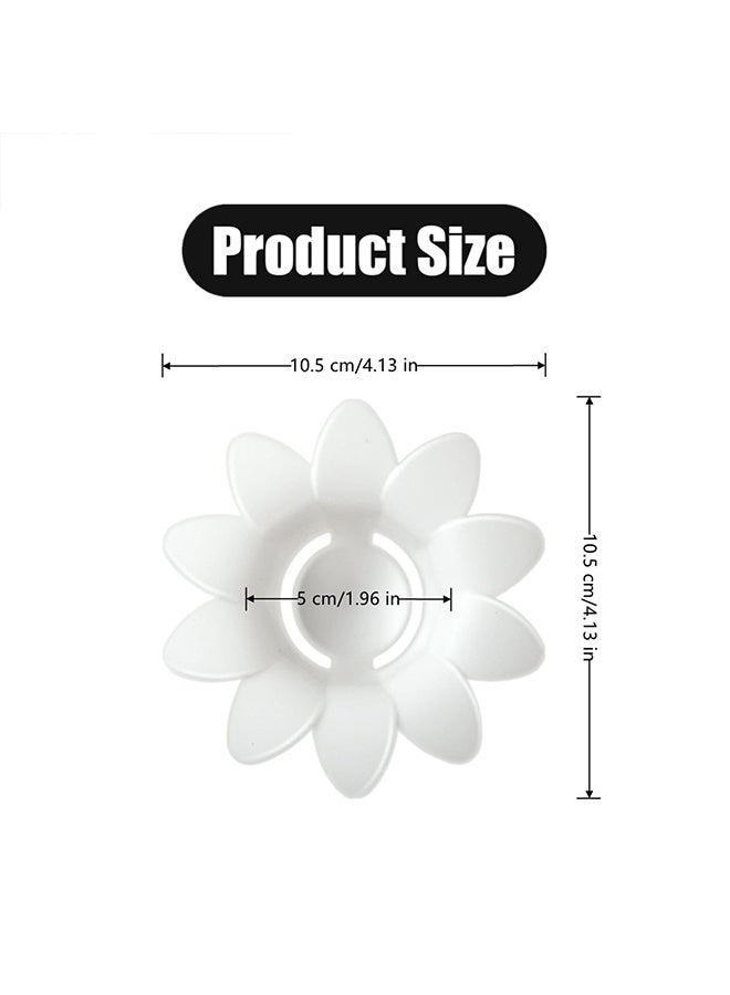 2 Pcs Egg Yolk Separator Exquisite Flower-Shaped Egg Separator Tools with Plastic for Kitchen, White - Image 2