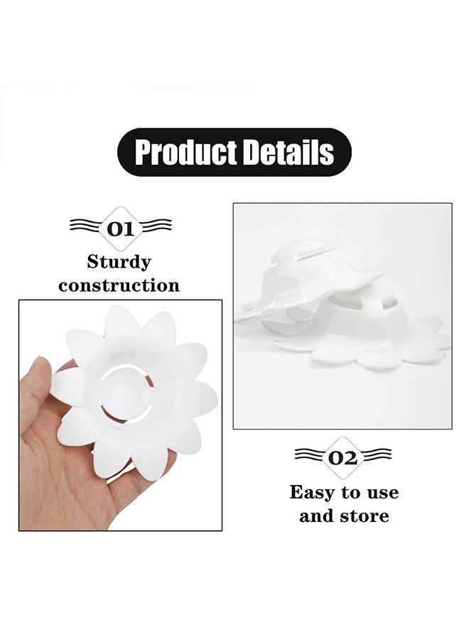 2 Pcs Egg Yolk Separator Exquisite Flower-Shaped Egg Separator Tools with Plastic for Kitchen, White - Image 4