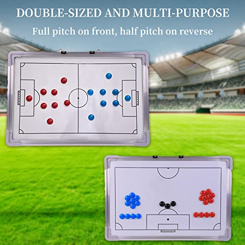 Suprwin Magnetic Soccer Football Coach Board，Portable Clipboard Tactical Magnetic Board Kit W/Marker Pieces,Pen, Eraser, Storage Bag - Image 3