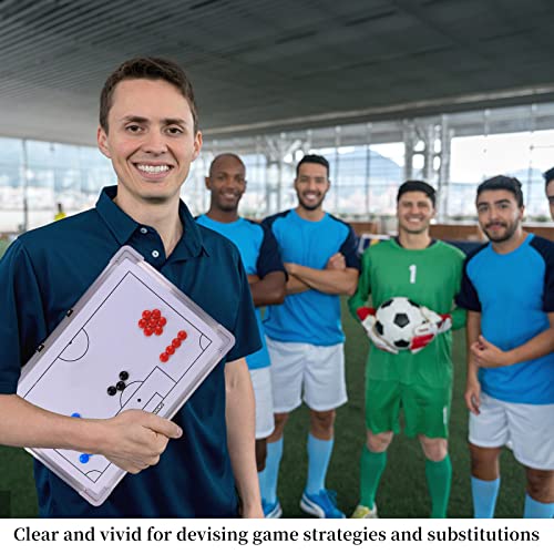 Suprwin Magnetic Soccer Football Coach Board，Portable Clipboard Tactical Magnetic Board Kit W/Marker Pieces,Pen, Eraser, Storage Bag - Image 5