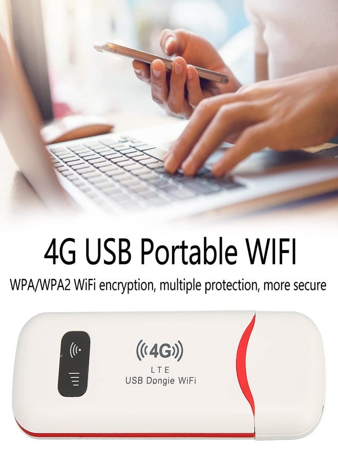 Yoidesu 4G LTE USB Modem, Portable Router Mobile Internet Devices for Home Travel Office, Mobile Hotspot Network Router with SIM Card Slot, Support 10 Devices - Image 3