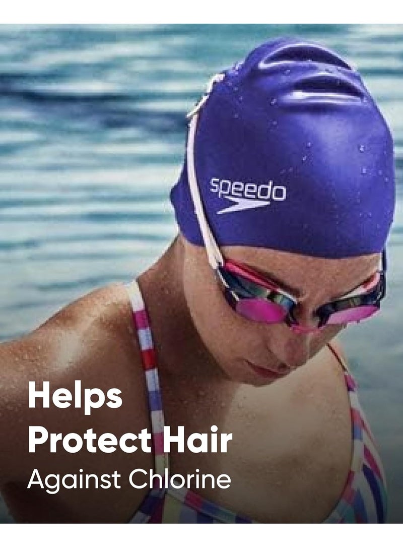 سبيدو قبعة سباحة سيبو للأطفال من السيليكون، معزولة، باللون الأسود - مريحة ودائمة للأطفال - Image 4