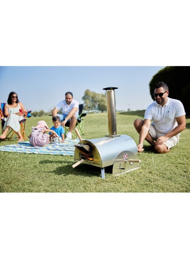 DANUBE HOME Bad Axe Portable Firewood Outdoor Pizza Oven - Image 1
