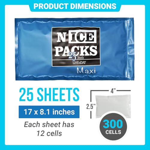 LIVE 2DAY Nice Packs Reusable Dry Ice Packs for Shipping Frozen Food, Coolers, Lunch Boxes - Flexible and Long Lasting (25 Large Sheets) - Image 5