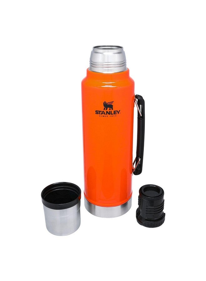 Stanley Stanley Classic Legendary Vacuum Bottle 1.5 qt | Wide Mouth with Leakproof Cup Lid | Keep Drinks Hot or Cold | Packable for Travel | Insulated Stainless Steel Thermos | BPA-Free | Blaze Orange  - Image 3