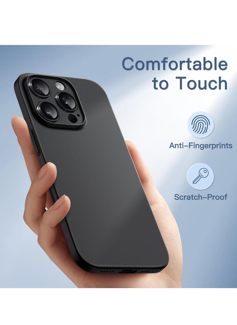 ELTRAZONE - Ultra-Slim 0.35mm Case for iPhone 16 Pro Max (6.9 Inch) – Lightweight Matte Finish, Full Camera Lens Protection, Minimalist Hard Cover (Black) - Image 1