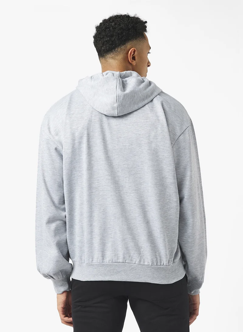 سفنتي فايف Oversized Graphic Zipped Hoodie