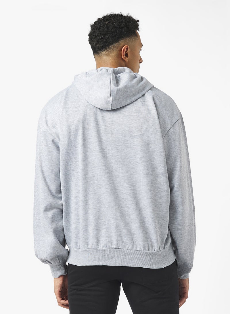 Seventy Five Oversized Graphic Zipped Hoodie - Image 2