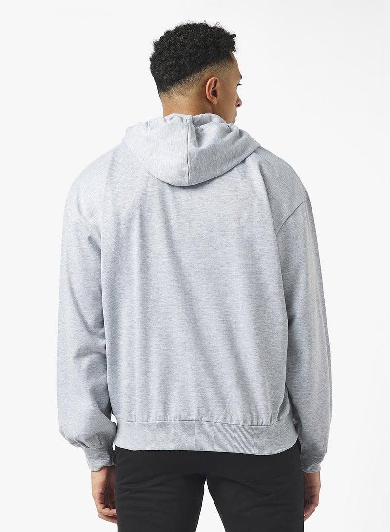 Seventy Five Oversized Graphic Zipped Hoodie - Image 2