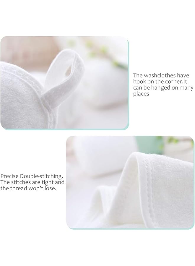 X spring Baby Washcloths 6Pack Reusable Face Towels Super Soft Bamboo Fiber Face Towel Multi Function Baby Bath Towels Newborns Wash Cloth Body Absorbent Face Cloths For Infants And Toddlers - Image 4