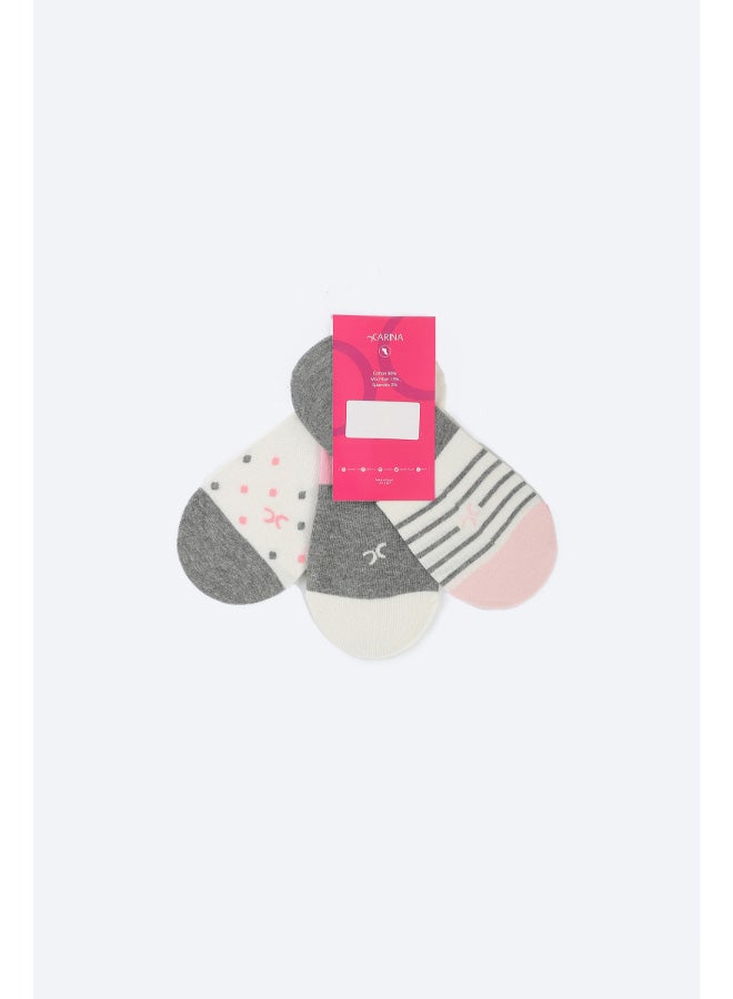 Carina Cotton Invisible Socks - 3 Pairs - Image 2