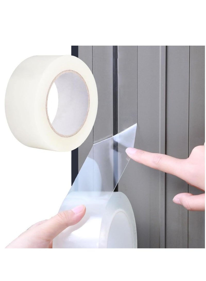 KASTWAVE Transparent Window Weather Sealing Tape, Clear Window Draft Isolation Sealing Film Tape for Door Draft Stopper Adhesive Tape, Doors Windows and Shower Glass Gaps(100cn*5cm) - Image 1