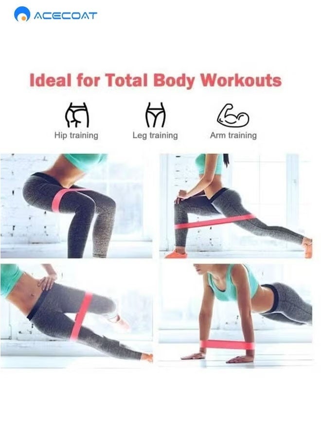 ACECOAT Resistance Bands Set for Men and Women, Pack of 5 Different Resistance Levels Elastic Band for Home Gym Long Exercise Workout ，Great Fitness Equipment for Training, Yoga – Free Carrying Bag - Image 2