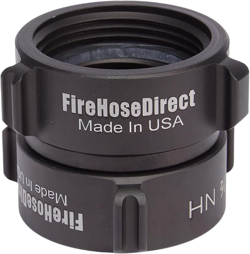 FireHoseDirect Aluminum 1 1/2 inch NH to 1 1/2 inch NH Double Female Fire Hose Adapter - Image 1