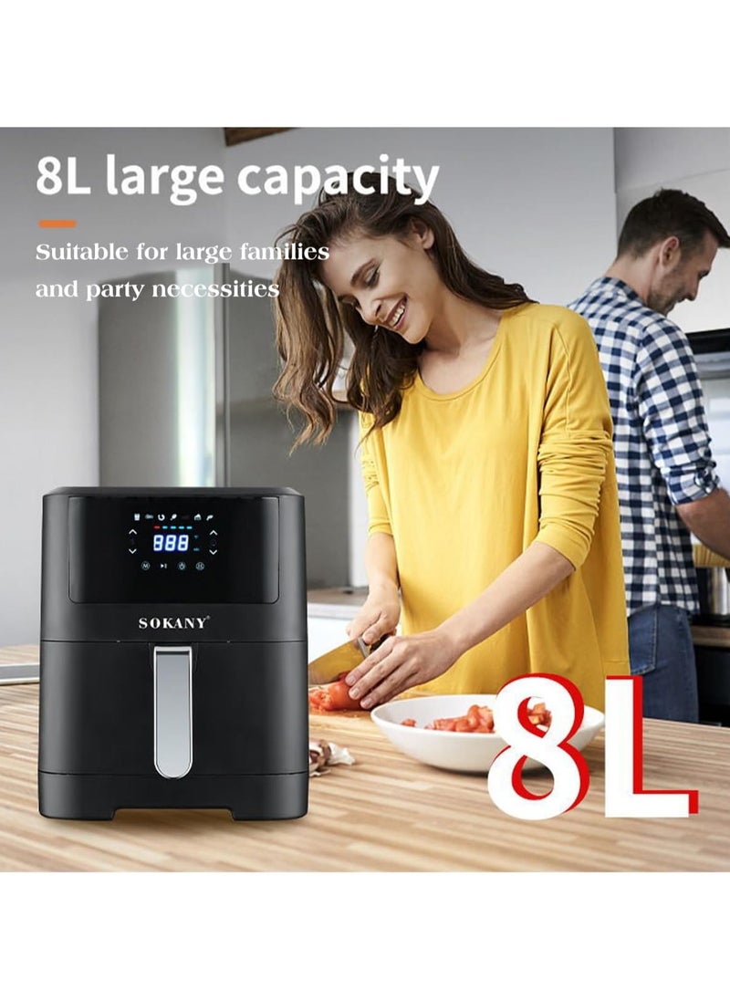sokany Sokany, Digital Air Fryer 8 L Black 2000 Watt Sk-Zg  - Image 4