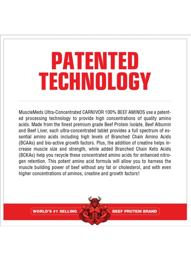 MUSCLEMEDS Carnivor Beef Aminos - 300 tablets - 100 serving - Unflavored - Image 3