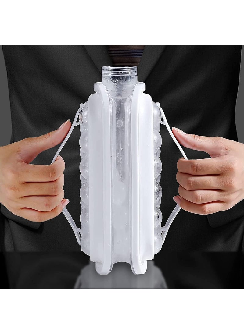 Cheet enterprise - Cheet enterprise Ice Cube Trays 2 in 1 Portable Ice Ball Maker Kettle with 17 Grids Flat Body Lid Cooling Ice PopCube Molds for HockeyCocktailCoffeeWhiskeyChampagneBeerJuiceWater - Image 1