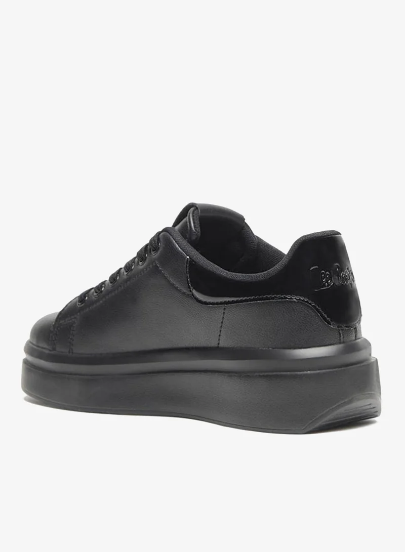 لي كوبر سنيكرز نسائي أحادي اللون بكاحل منخفض ورباط