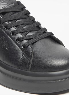 Lee Cooper حذاء رياضي نسائي أحادي اللون بكعب منخفض مع رباط للإغلاق  - Image 5