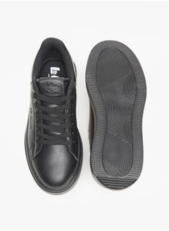 Lee Cooper حذاء رياضي نسائي أحادي اللون بكعب منخفض مع رباط للإغلاق  - Image 4