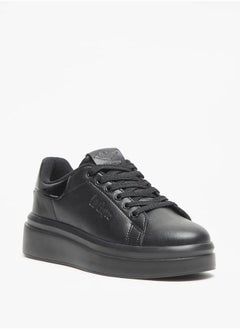 Lee Cooper حذاء رياضي نسائي أحادي اللون بكعب منخفض مع رباط للإغلاق  - Image 3
