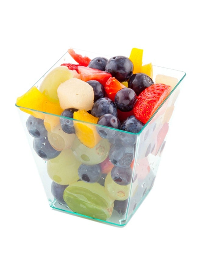 Restaurantware 8 Ounce Large Kova Cups, 100 Disposable Dessert Tumbler - Lids Sold Separately, Sturdy, Seagreen Plastic Appetizer Cups, For Mousse, Layered Cakes At Catered Events - Image 2