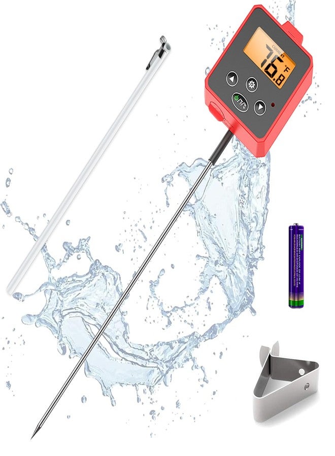 Timloon Digital Candy Thermometer with Pot Clip, Backlight LCD, 8" Long Probe, Temperature Alarm, ℃/℉ Switch, Instant Read Kitchen Thermometer for Cooking, Baking, and Candy Making - Image 1