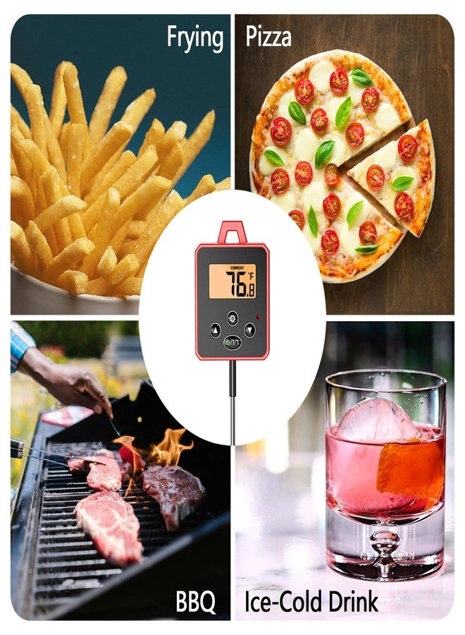 Timloon Digital Candy Thermometer with Pot Clip, Backlight LCD, 8" Long Probe, Temperature Alarm, ℃/℉ Switch, Instant Read Kitchen Thermometer for Cooking, Baking, and Candy Making - Image 5