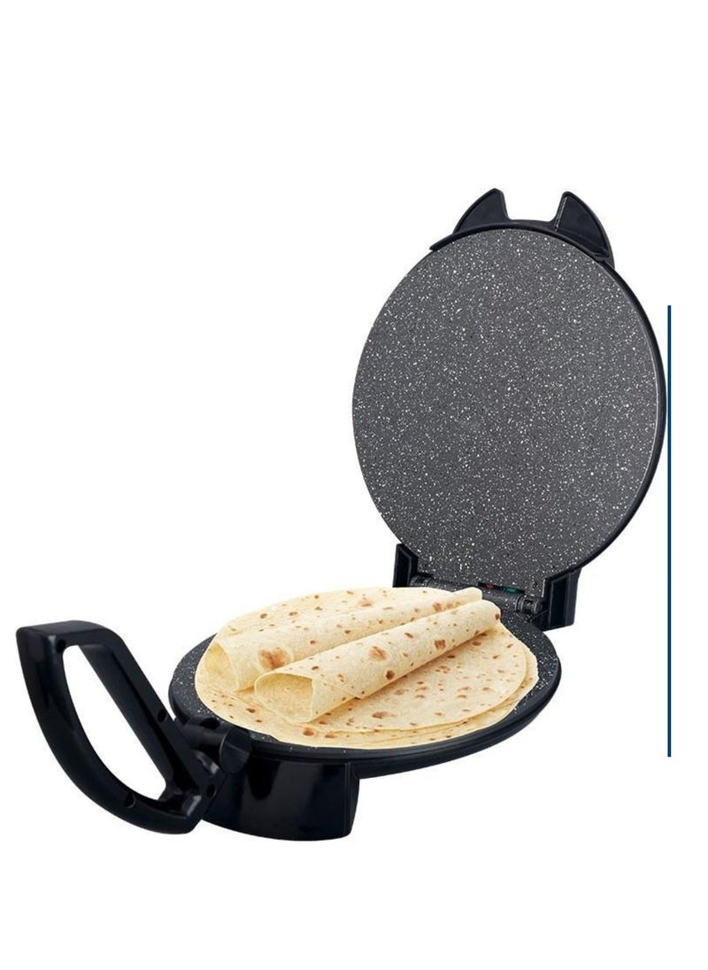 Generic MATSU 10-Inch Electric Roti Maker – 1200W Powerful Non-Stick Chapati Press with Premium Stainless Steel Body, Adjustable Temperature Control, Dual Indicator Lights for Power & Ready Status, Safety Lock, Easy Cleaning, and Instruction Manual – 220-240V Home Kitchen Appliance Perfect for UAE Kitchens  - Image 1