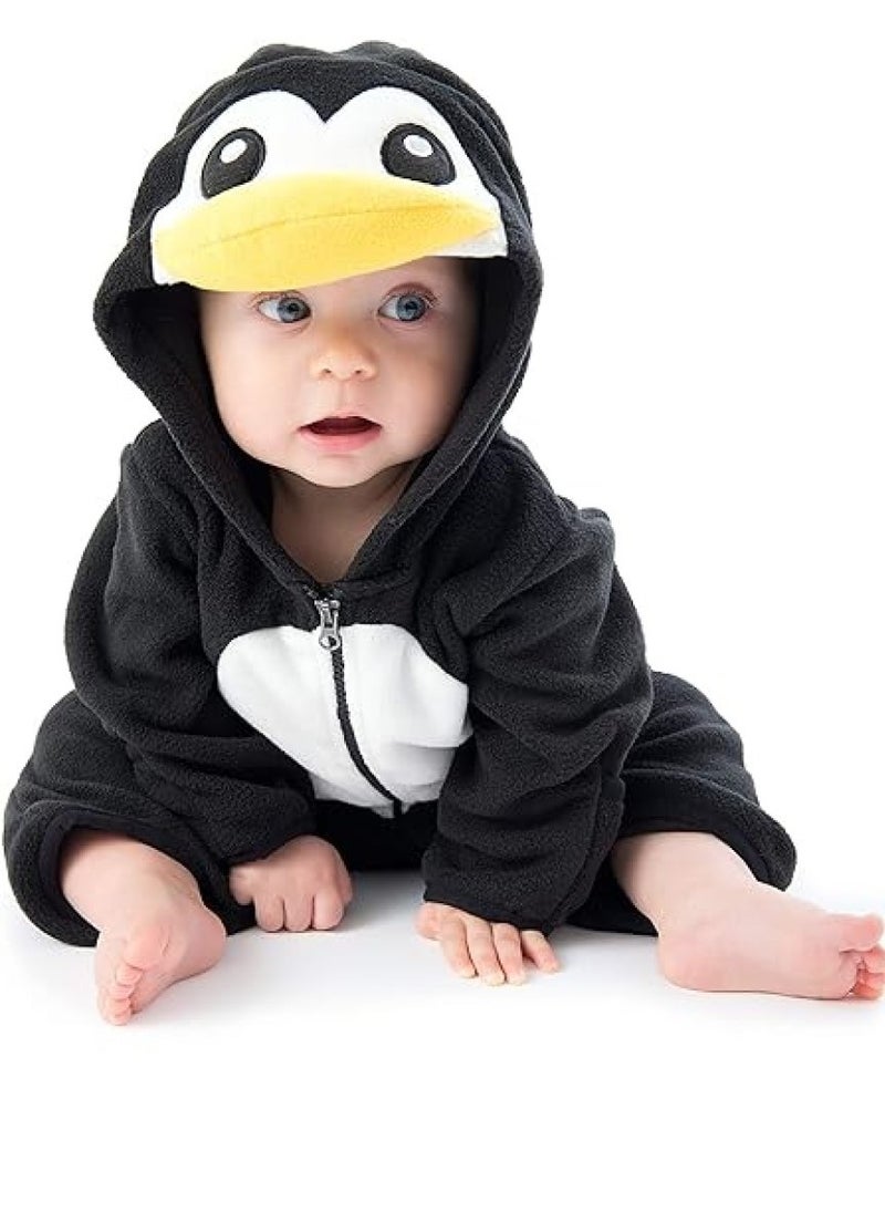 RATSAW Fleece Baby Bodysuit Infant One Piece Kids Hooded Romper Outerwear Toddler Jacket  - Image 1
