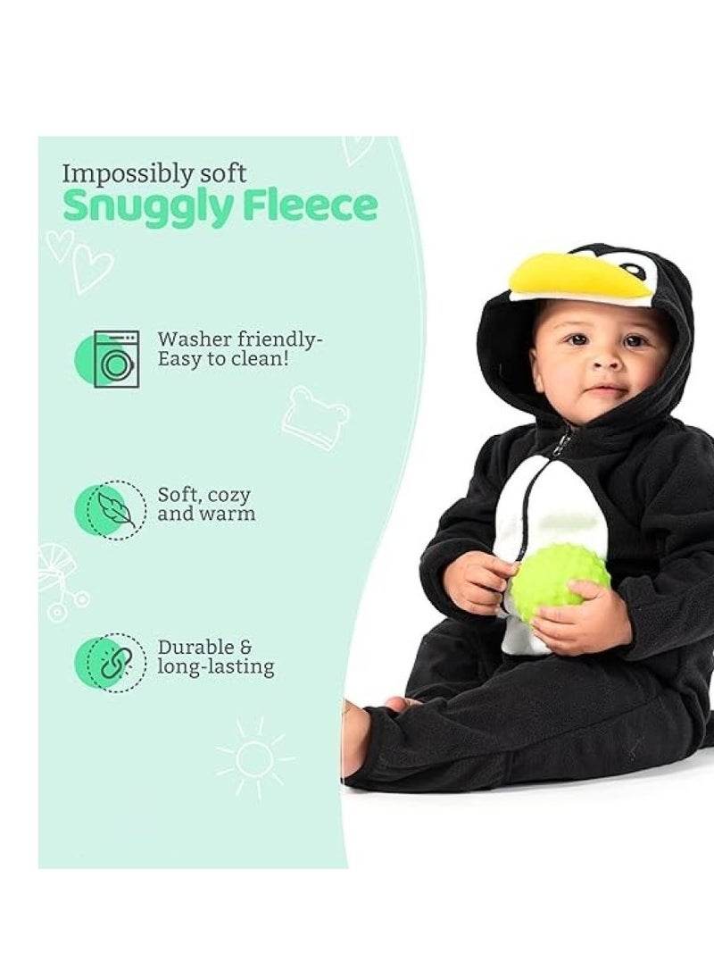 RATSAW Fleece Baby Bodysuit Infant One Piece Kids Hooded Romper Outerwear Toddler Jacket  - Image 3