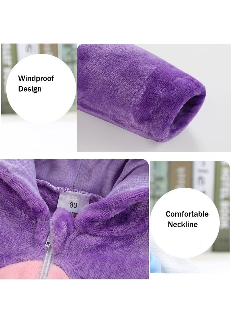 RATSAW Fleece Baby Bodysuit Infant One Piece Kids Hooded Romper Outerwear Toddler Jacket  - Image 4