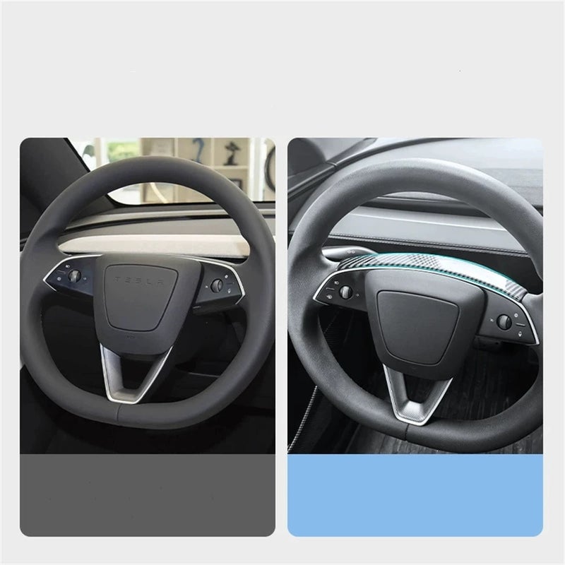 ملصق تزيين عجلة القيادة لسيارات Tesla Model 3 Highland و Model Y Juniper 2024-2026 - Image 4