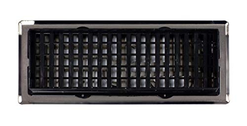 Decor Grates Décor Grates ADH410-NKL Art Deco Floor Register 4x10 Inches Brushed Nickel 1 Pack - Image 3