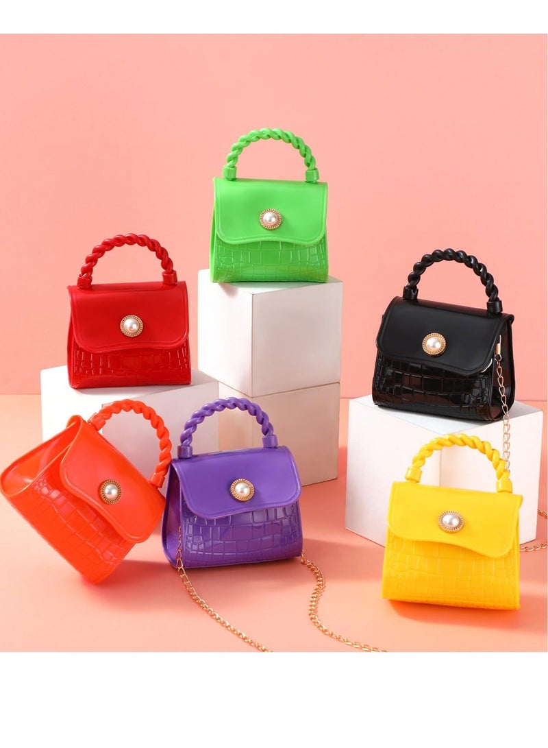 Captaintech Set of 6 Toddler Crossbody Bags - Mini Purses for Women, Girls, and Bridesmaids - Small Top-Handle Handbags - Great Gift for Women's Day - Image 2