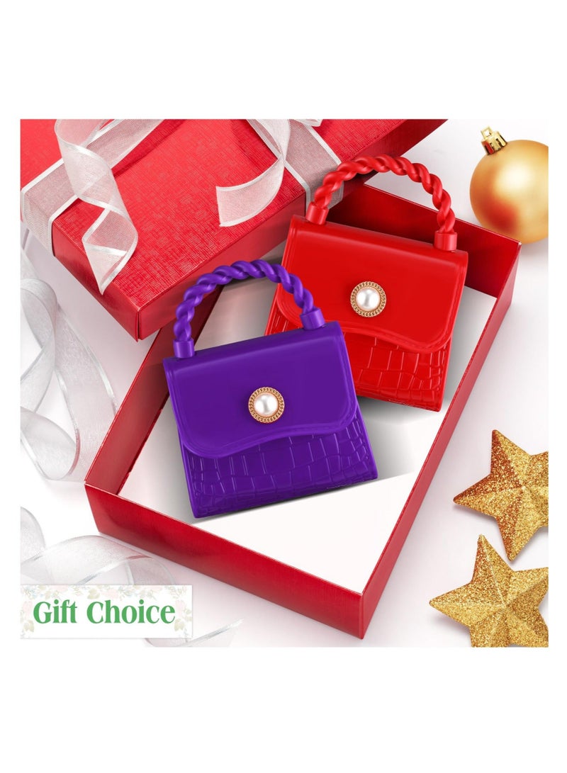 Captaintech Set of 6 Toddler Crossbody Bags - Mini Purses for Women, Girls, and Bridesmaids - Small Top-Handle Handbags - Great Gift for Women's Day - Image 3