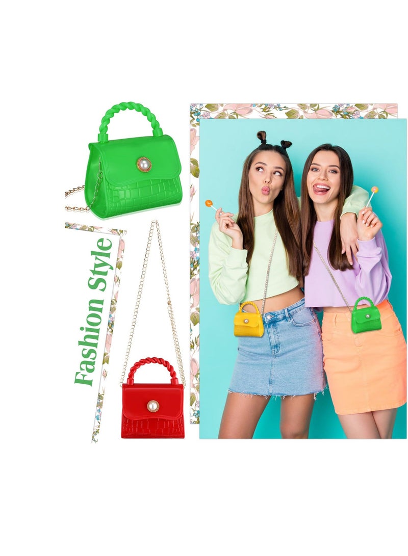 Captaintech Set of 6 Toddler Crossbody Bags - Mini Purses for Women, Girls, and Bridesmaids - Small Top-Handle Handbags - Great Gift for Women's Day - Image 4