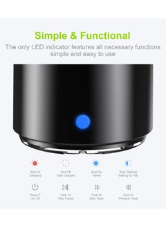 EWA A106 Pro Portable Bluetooth Speaker with Custom Bass Radiator, Brief Design, IP67 Waterproof, Perfect Mini Speaker for Shower, Room, Bike, Car Black  - Image 5