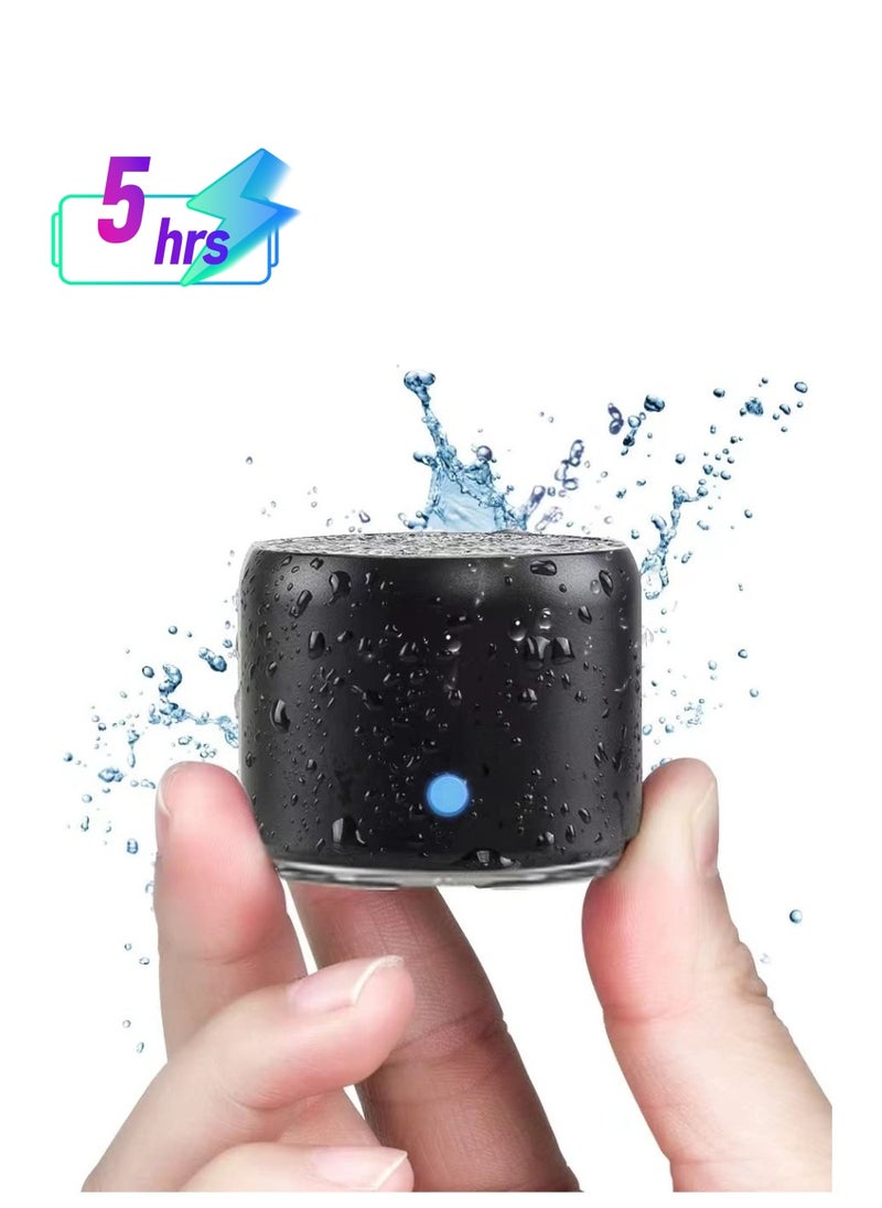 A106 Pro Portable Bluetooth Speaker with Custom Bass Radiator, Brief Design, IP67 Waterproof, Perfect Mini Speaker for Shower, Room, Bike, Car Black