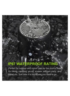 EWA A106 Pro Portable Bluetooth Speaker with Custom Bass Radiator, Brief Design, IP67 Waterproof, Perfect Mini Speaker for Shower, Room, Bike, Car Black  - Image 4
