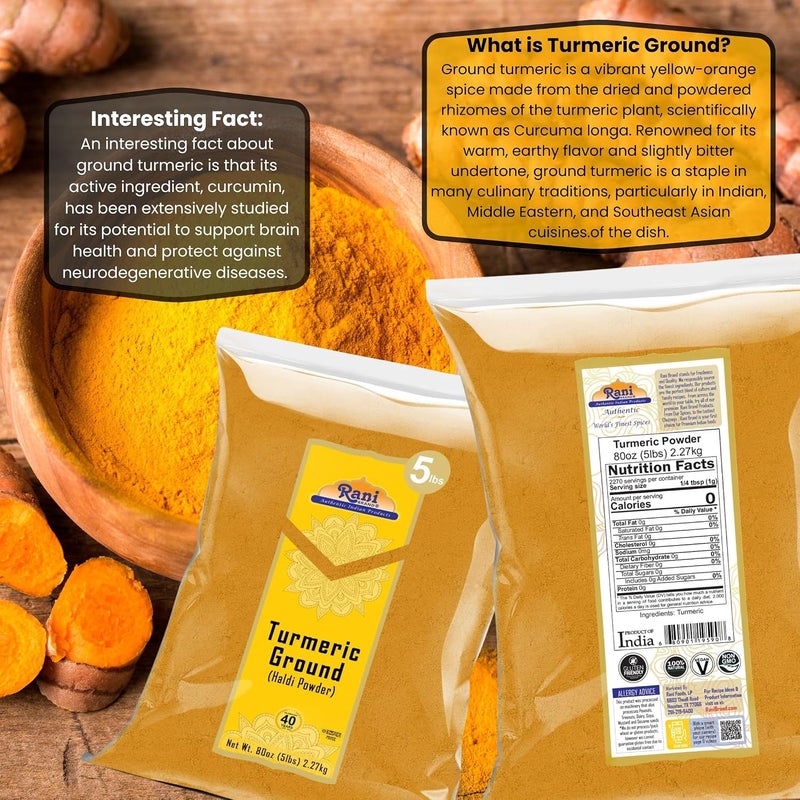 Rani Brand Ground Turmeric (Haldi Powder) - 5 lbs - Image 4