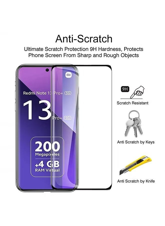 Generic 2 PCS Redmi Note 13 Pro+/Plus 5G Screen Protector HD Clear Scratch Resistant Anti-Fingerprint Anti-drop Protection，Full Coverage Tempered Glass Film  - Image 4
