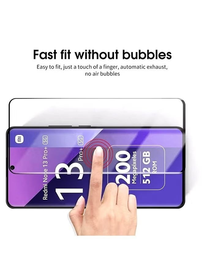 Generic 2 PCS Redmi Note 13 Pro+/Plus 5G Screen Protector HD Clear Scratch Resistant Anti-Fingerprint Anti-drop Protection，Full Coverage Tempered Glass Film  - Image 5