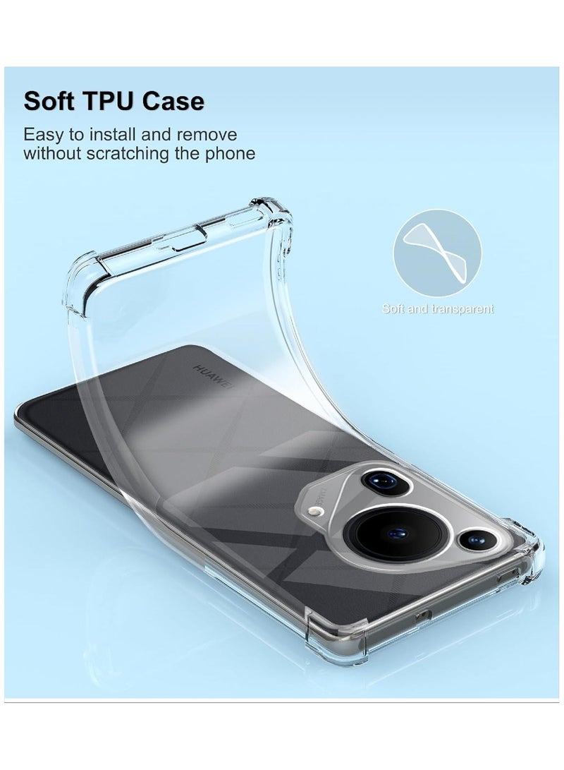 Case for Huawei Pura 70 Ultra Clear TPU Four Corners  Protection Cover Transparent Soft Silicone Bumper Case for Pura 70 Ultra - Image 2