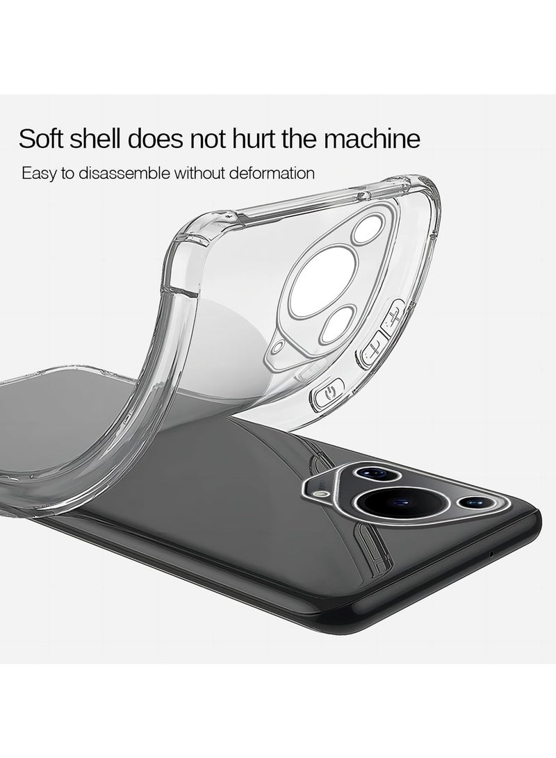 Case for Huawei Pura 70 Ultra Clear TPU Four Corners  Protection Cover Transparent Soft Silicone Bumper Case for Pura 70 Ultra - Image 5