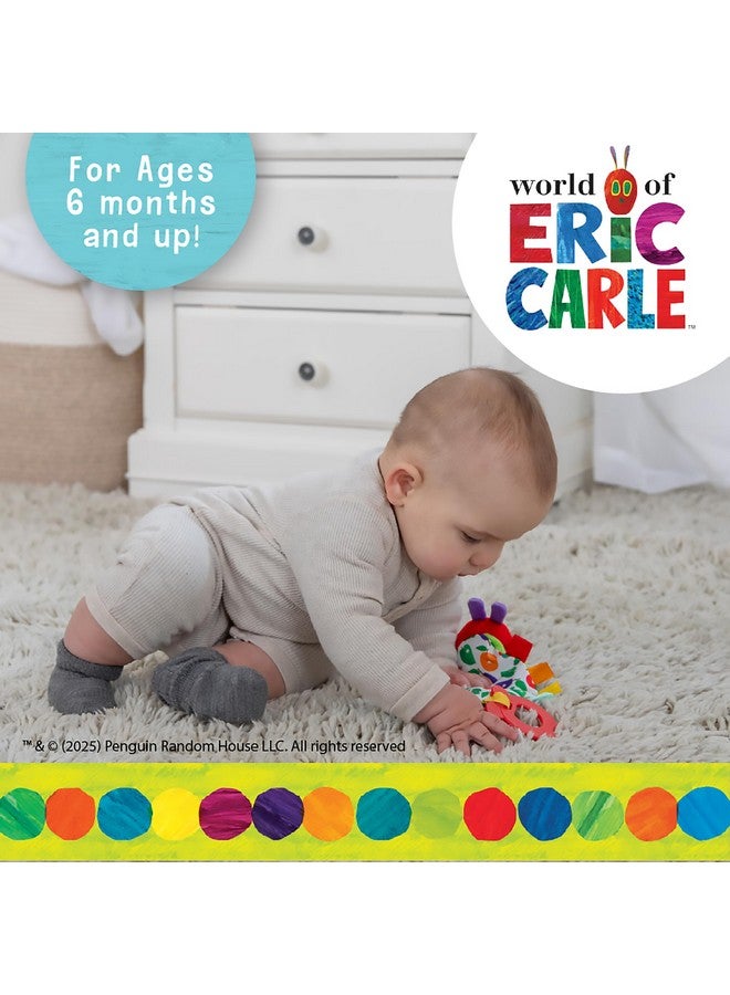 Kids Preferred KIDS PREFERRED Eric Carle Toddler Toys The Very Hungry Caterpillar Sensory Toy with Crinkle Orange Slice and Teether Ring for Car Seat and Stroller - Image 2