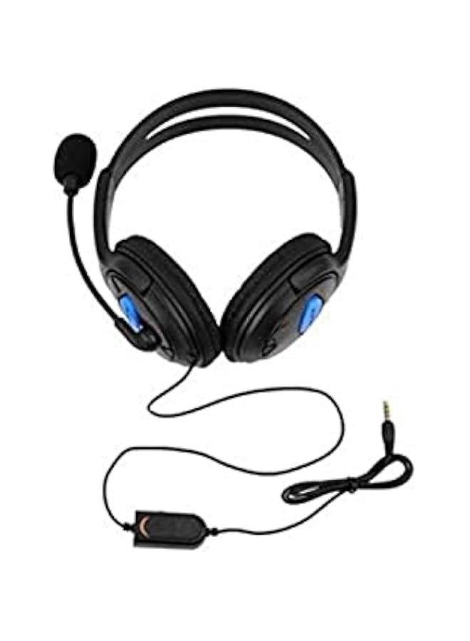 Black/Blue,Wired Gaming Headset Headphones with Microphone for Sony PS4 for PlayStation 4 - Image 1