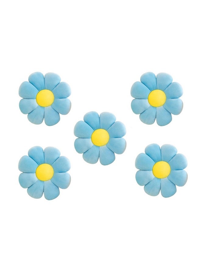 AVSHUB Flower Shaped Soft Toy for Kids Room, Living Room, Bedroom, Decorative, Nursery Décor Birthday Gift (Pack of 5) (35 Cm) (Blue) - Image 1