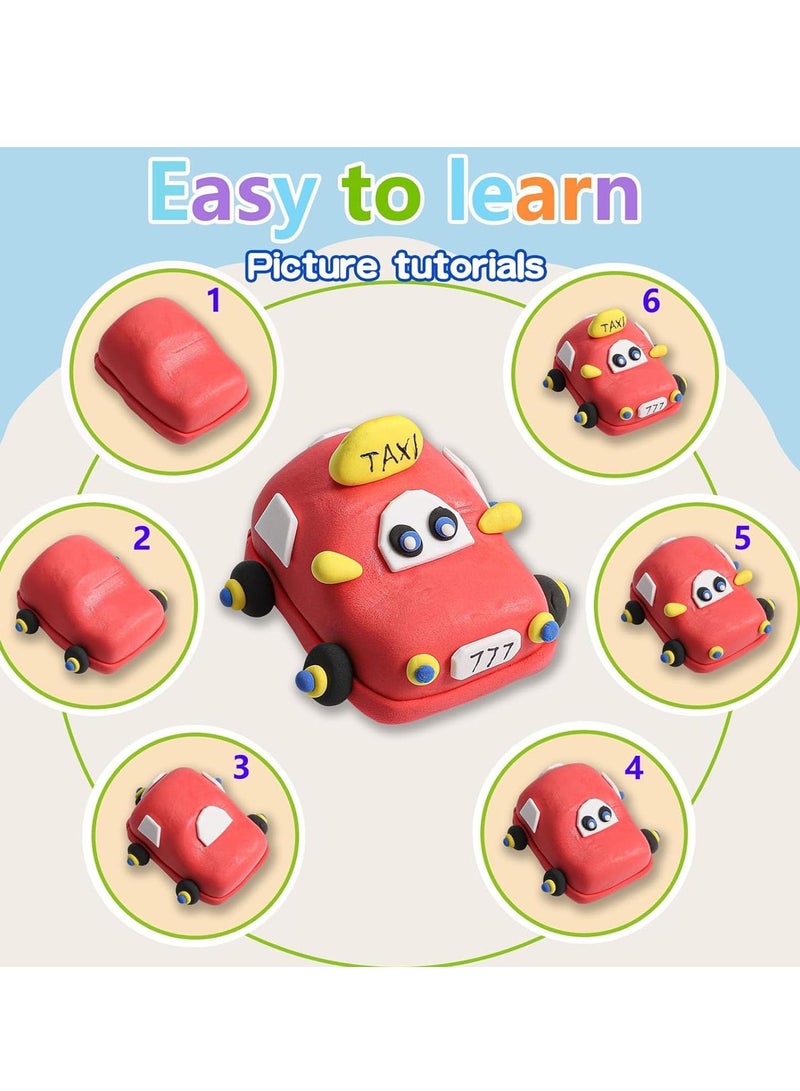 Bebiland 48 Colors Air Dry Clay, Modeling Clay Kit with 3 Sculpting Tools, DIY Plasticine for Children Education - Image 3